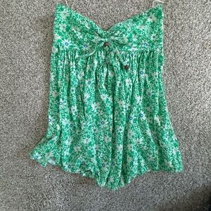 Lena Boho Floral Print Strapless Mini Dress.    Size: small